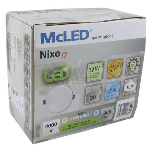 Obrázek produktu LED podhledové svítidlo McLED NIXO 12W 4000K neutrální bílá ML-412.059.33.0 9