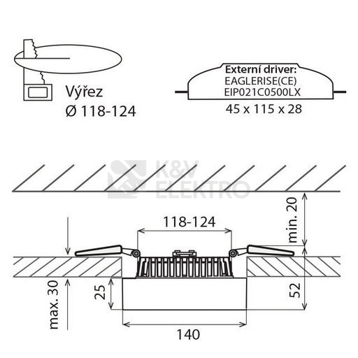 Obrázek produktu LED podhledové svítidlo McLED NIXO 18W 4000K neutrální bílá ML-412.062.33.0 2