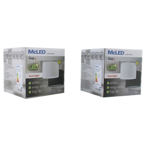 LED přisazené svítidlo McLED GAP 8 černá 8W 4000K neutrální bílá ML-416.038.33.1