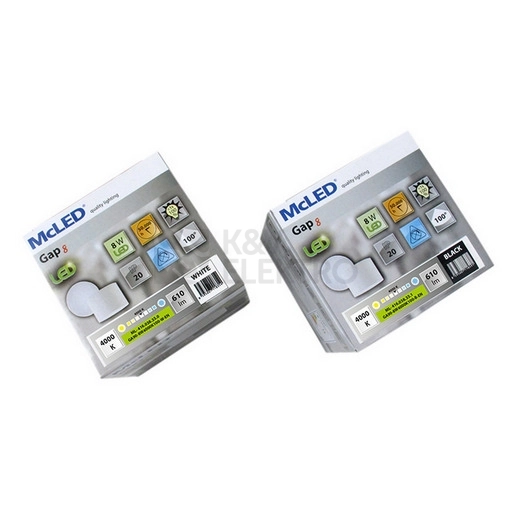 Obrázek produktu LED přisazené svítidlo McLED GAP 8 černá 8W 4000K neutrální bílá ML-416.038.33.1 2