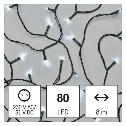 Vánoční osvětlení EMOS D4AC02 ZY0802T 80LED řetěz 8m studená bílá s časovačem (obrázek 9)