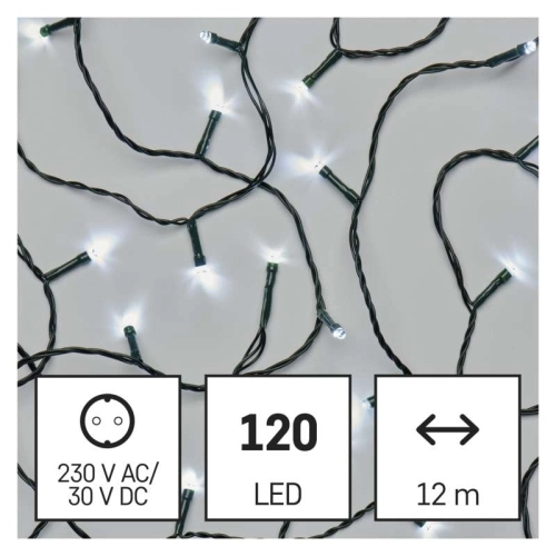 Vánoční osvětlení EMOS D4AC03 ZY0803T 120LED řetěz 12m studená bílá s časovačem (obrázek 8)