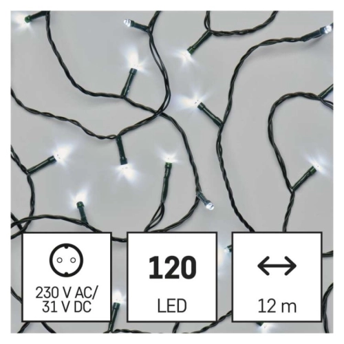 Vánoční osvětlení EMOS D4AC03 ZY0803T 120LED řetěz 12m studená bílá s časovačem (obrázek 9)