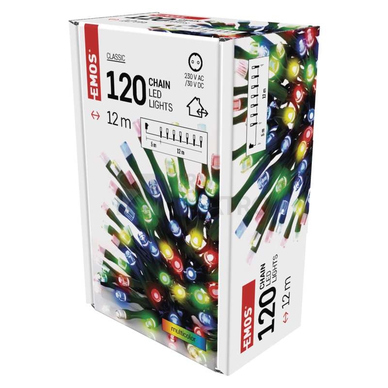 Obrázek produktu Vánoční osvětlení Emos D4AM03 ZY0813T 120LED řetěz multicolor časovač 6