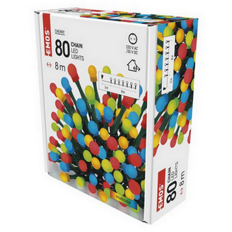 Vánoční osvětlení EMOS D5AM02 ZY0911T 80LED řetěz 8m kuličky multicolor s časovačem (obrázek 4)