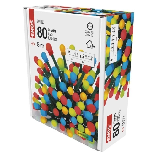 Vánoční osvětlení EMOS D5AM02 ZY0911T 80LED řetěz 8m kuličky multicolor s časovačem (obrázek 8)