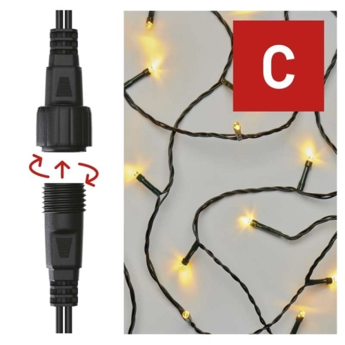 Propojovací vánoční řetěz bez zdroje EMOS Connecting D1AW03 ZY1440 100LED 10m teplá bílá (obrázek 9)