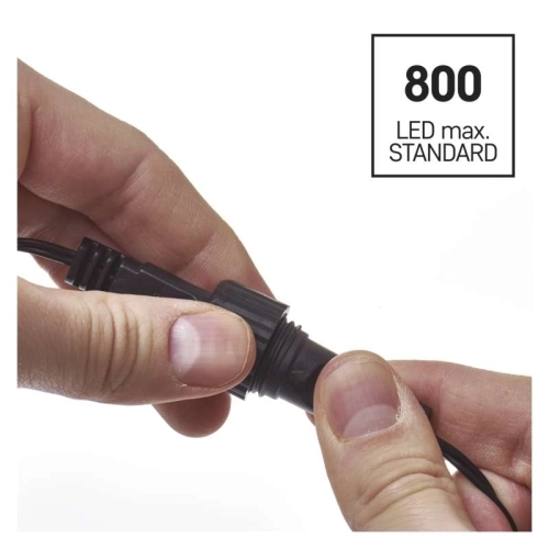 Propojovací vánoční řetěz bez zdroje EMOS Connecting D1CW01 ZY1441 100LED krápníky 2,5×0,9m teplá bílá