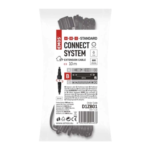 Prodlužovací kabel EMOS Connecting D1ZB01 ZY1444 10m pro spojovací LED vánoční řetězy 1534215300 (obrázek 6)