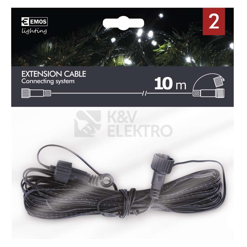 Obrázek produktu Prodlužovací kabel EMOS Connecting D1ZB01 ZY1444 10m pro spojovací LED vánoční řetězy 1534215300 3