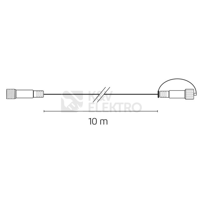 Obrázek produktu Prodlužovací kabel EMOS Connecting D1ZB01 ZY1444 10m pro spojovací LED vánoční řetězy 1534215300 4