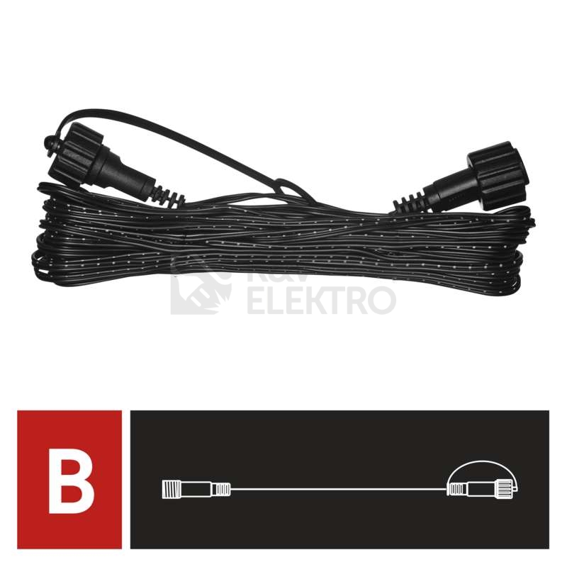 Obrázek produktu Prodlužovací kabel EMOS Connecting D1ZB01 ZY1444 10m pro spojovací LED vánoční řetězy 1534215300 7