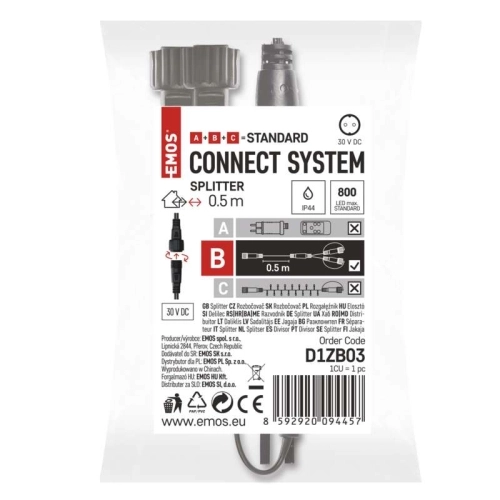 Rozbočovač EMOS Connecting D1ZB03 ZY1445 pro spojovací LED vánoční řetězy (obrázek 6)