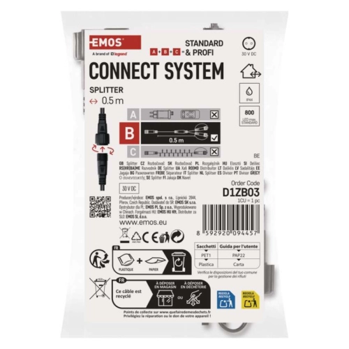 Rozbočovač EMOS Connecting D1ZB03 ZY1445 pro spojovací LED vánoční řetězy (obrázek 5)