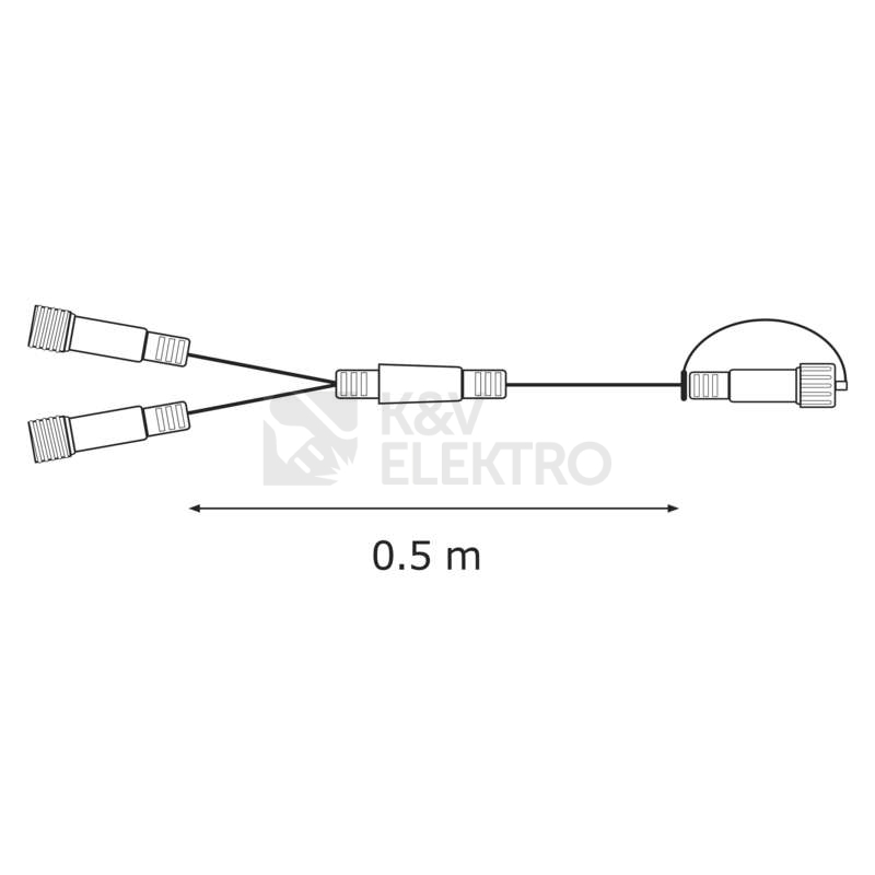 Obrázek produktu Rozbočovač EMOS Connecting D1ZB03 ZY1445 pro spojovací LED vánoční řetězy 3