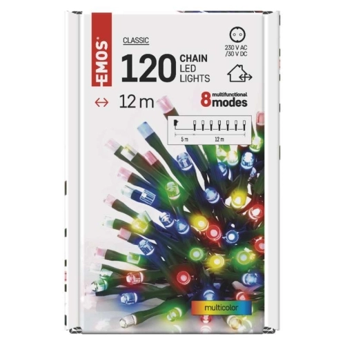 Vánoční osvětlení EMOS D4AM08 ZY1451 120 LED řetěz 12m multicolor programy (obrázek 6)