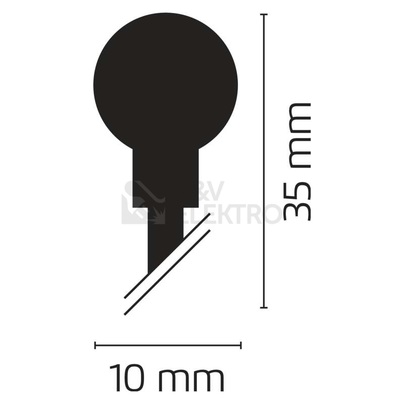 Obrázek produktu  Vánoční řetěz EMOS ZY1603T kuličky 30m teplá bílá časovač 9