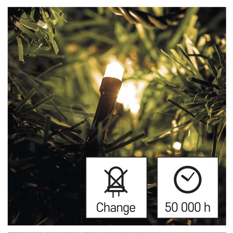 Obrázek produktu Vánoční osvětlení EMOS D4AW01 ZY1701T 40LED řetěz 4m teplá bílá s časovačem 7