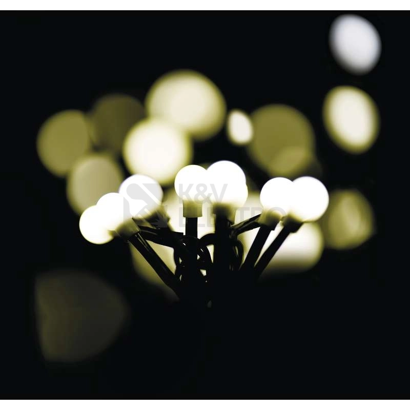 Obrázek produktu Vánoční řetěz kuličky EMOS D5GW02 ZYK0205 100LED 5m teplá bílá 4
