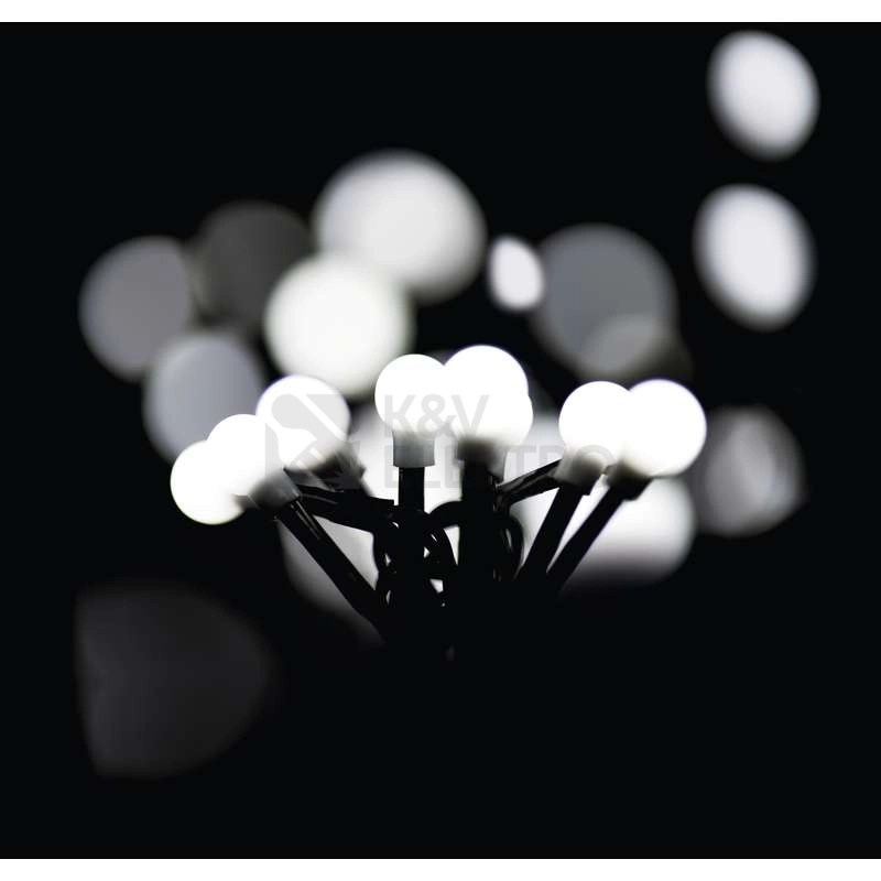 Obrázek produktu Vánoční řetěz kuličky EMOS ZYK0207 200LED 10m studená bílá 3