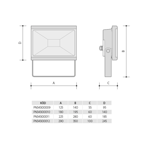 LED reflektor VANA PROFI LED 10W IP44 4000K Panlux PN34300009