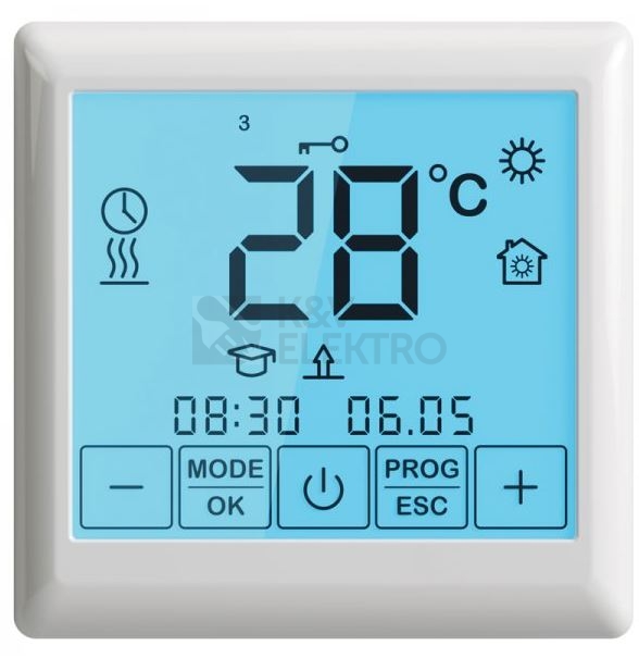 Obrázek produktu  Termostat K&V thermo termoKABEL SE 200 dotykový s podlahovým čidlem 0