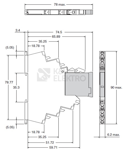 Obrázek produktu Spínací relé paticové Omron G2RV-SR500 DC24 1