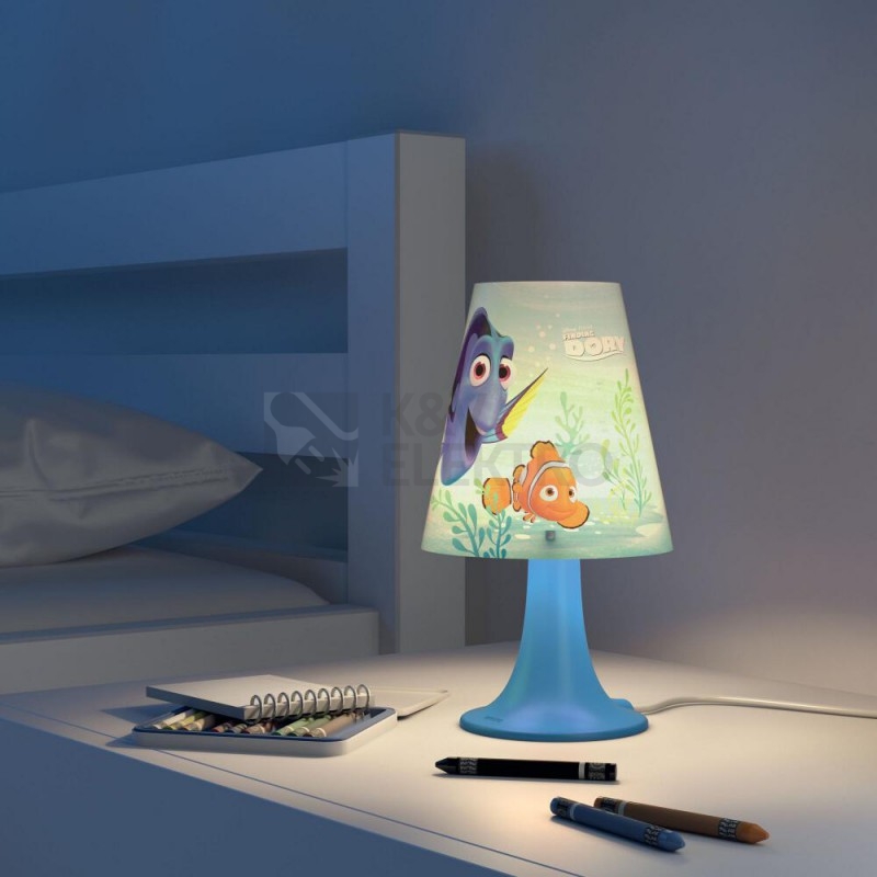 Obrázek produktu Dětská stolní LED lampička Philips Disney Hledá se Dory 71795/90/16 2,3W 220lm 2700K 2