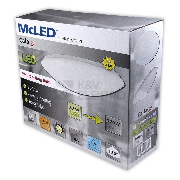 Obrázek produktu LED svítidlo McLED Cala 32 32W IP44 4000K neutrální bílá ML-411.200.32.0 1