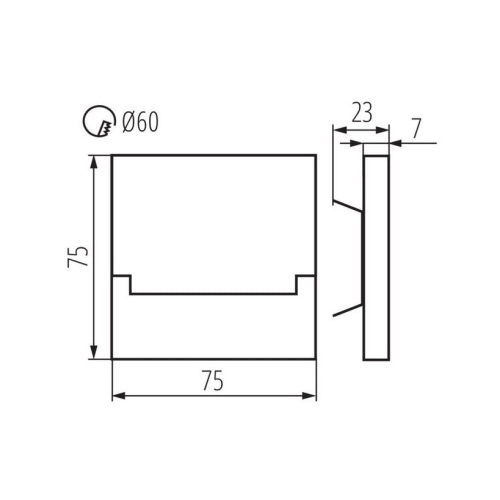Orientační svítidlo 12V Kanlux SABIK LED CW 0,8W 6500K 23110 (obrázek 10)