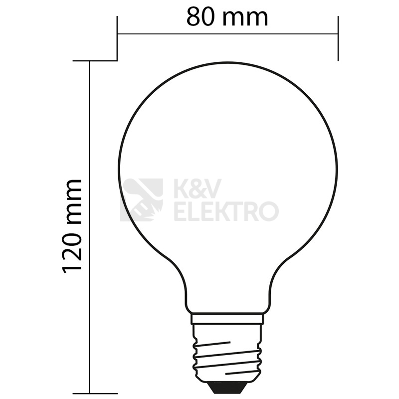 Obrázek produktu LED žárovka E27 McLED 6W (60W) teplá bílá (2700K) ML-322.003.94.0 4