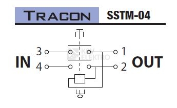 Obrázek produktu Bezpečnostní ovládací tlačítko I-O 230VAC/12A IP54 SSTM-04 2