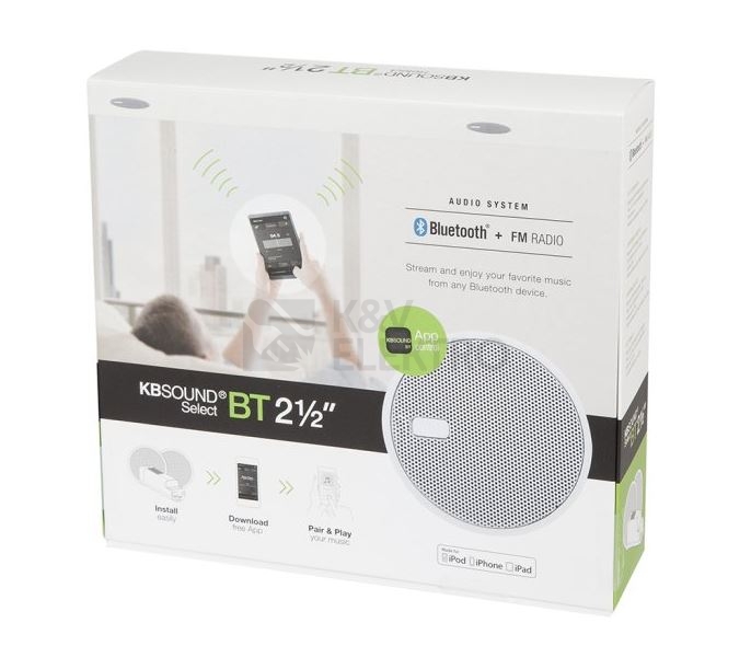 Obrázek produktu Sada Bluetooth reproduktorů KBSOUND SELECT BT 2,5" do podhledu 1