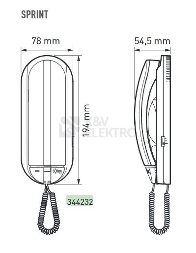 Obrázek produktu Domovní telefon Bticino SPRINT L2 344232 1