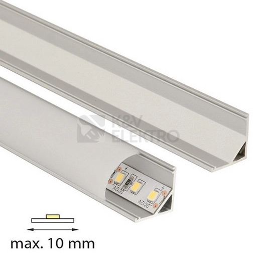 Obrázek produktu Rohový hliníkový profil McLED RS 16x16mm s mléčným difuzorem 2m ML-761.041.02.2 1