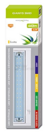 Obrázek produktu  LED Svítidlo Ecolite GANYS TL2016-70SMD/15W/BI neutrální bílá 4100K 92cm 2