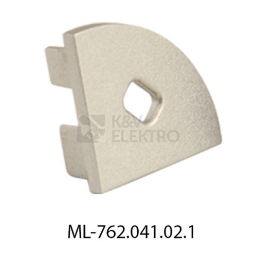 Koncovka McLED pro RS s otvorem stříbrná barva ML-762.041.02.1