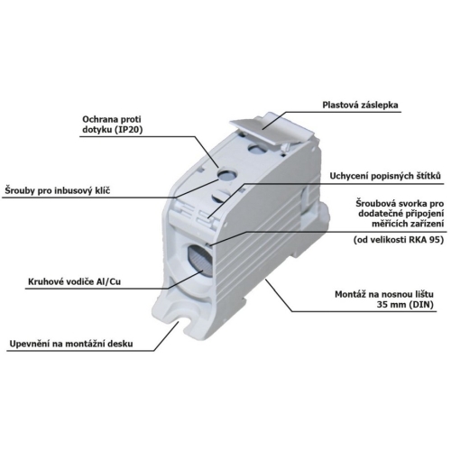 Univerzální připojovací svorka RKA 50 N modrá 1006011