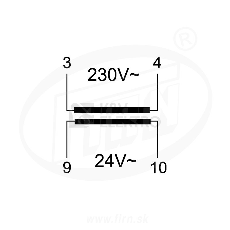Obrázek produktu Zvonkový transformátor TR-24 230/24V 0,5A 12VA 1000781 1