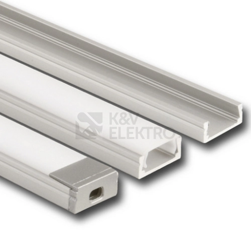 Přisazený hliníkový profil McLED PQ 17x8mm s mléčným difuzorem 2m ML-761.001.43.2