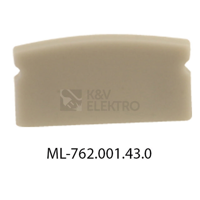 Obrázek produktu Koncovka LED profilu PQ bez otvoru šedá McLED ML-762.001.43.0 0