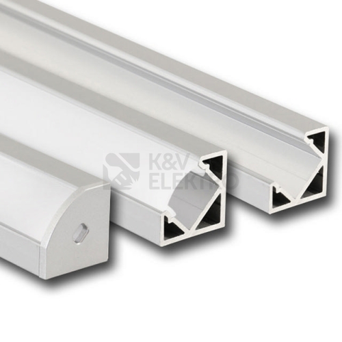 Rohový hliníkový profil McLED RT 19x19mm s mléčným difuzorem 1m ML-761.054.02.1