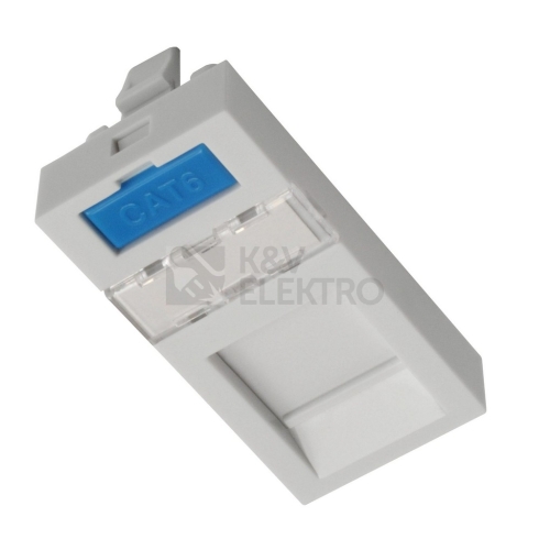  Držák/modul Solarix SXF-M-1-22,5-WH-P pro 1 keystone přímý