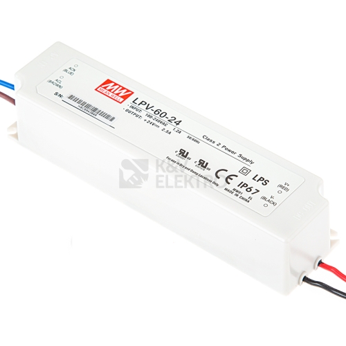 Napájecí zdroj MEAN WELL pro LED 24VDC 60W LPV-60-24