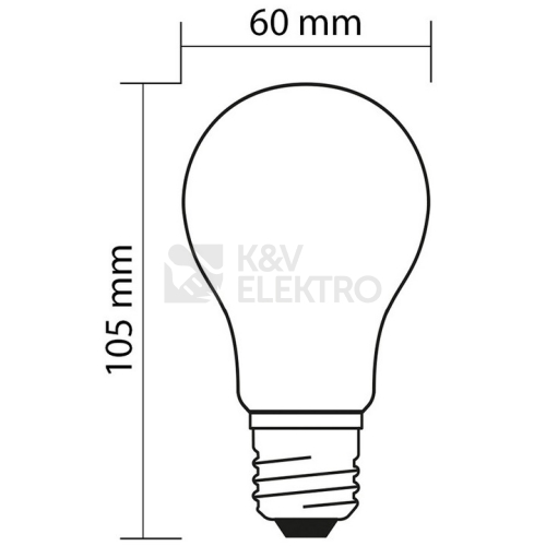 LED žárovka E27 McLED 8W (75W) teplá bílá (2700K) ML-321.077.94.0