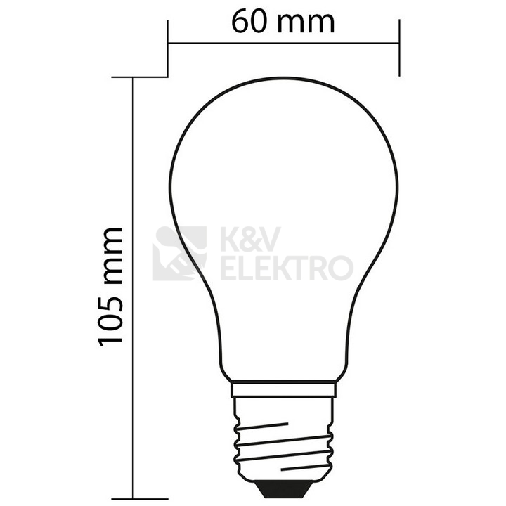 Obrázek produktu LED žárovka E27 McLED 8W (75W) teplá bílá (2700K) ML-321.077.94.0 0