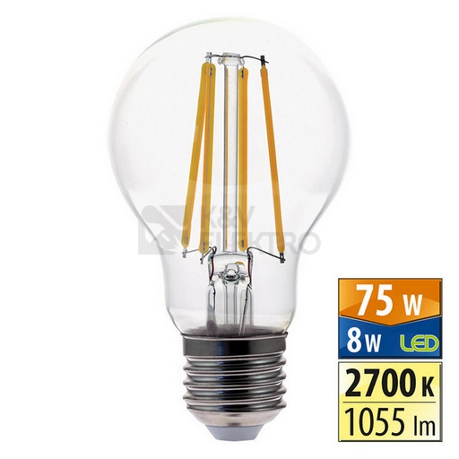 Obrázek produktu LED žárovka E27 McLED 8W (75W) teplá bílá (2700K) ML-321.077.94.0 2