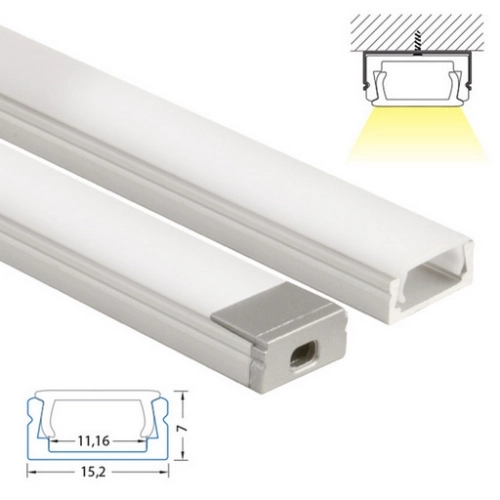 Přisazený hliníkový profil McLED PG 15x7mm s mléčným difuzorem 1m ML-761.001.02.1 (obrázek 4)