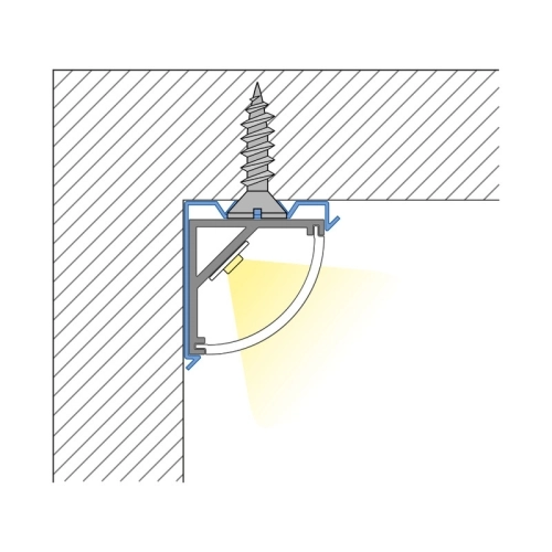 Rohový hliníkový profil McLED RS 16x16mm s mléčným difuzorem 1m ML-761.041.02.1 (obrázek 6)