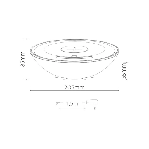 Bezdrátová nabíječka PANLUX CHARGER RGBW s LED přisvícením PN15100001 (obrázek 9)